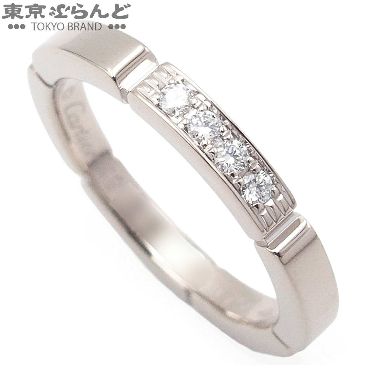 【中古】【返品可】カルティエ CARTIER マイヨンパンテール ウェディング リング レディース K18WG ダイヤモンド 9号相当 4PD ホワイトゴールド 仕上済 [送料無料]【ポイント5倍●7.16～7.27】 101851558｜東京ぶらんど