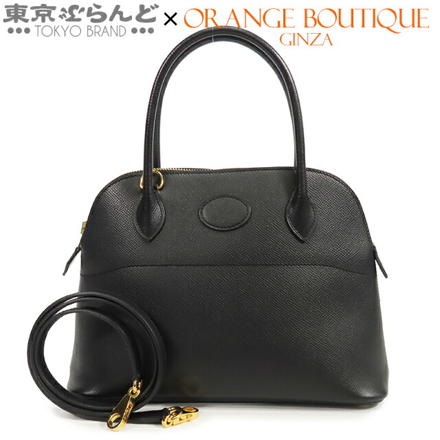 ブタ様エルメス✨ボリード45 ブラック ハンドバッグ ブタ様エルメス