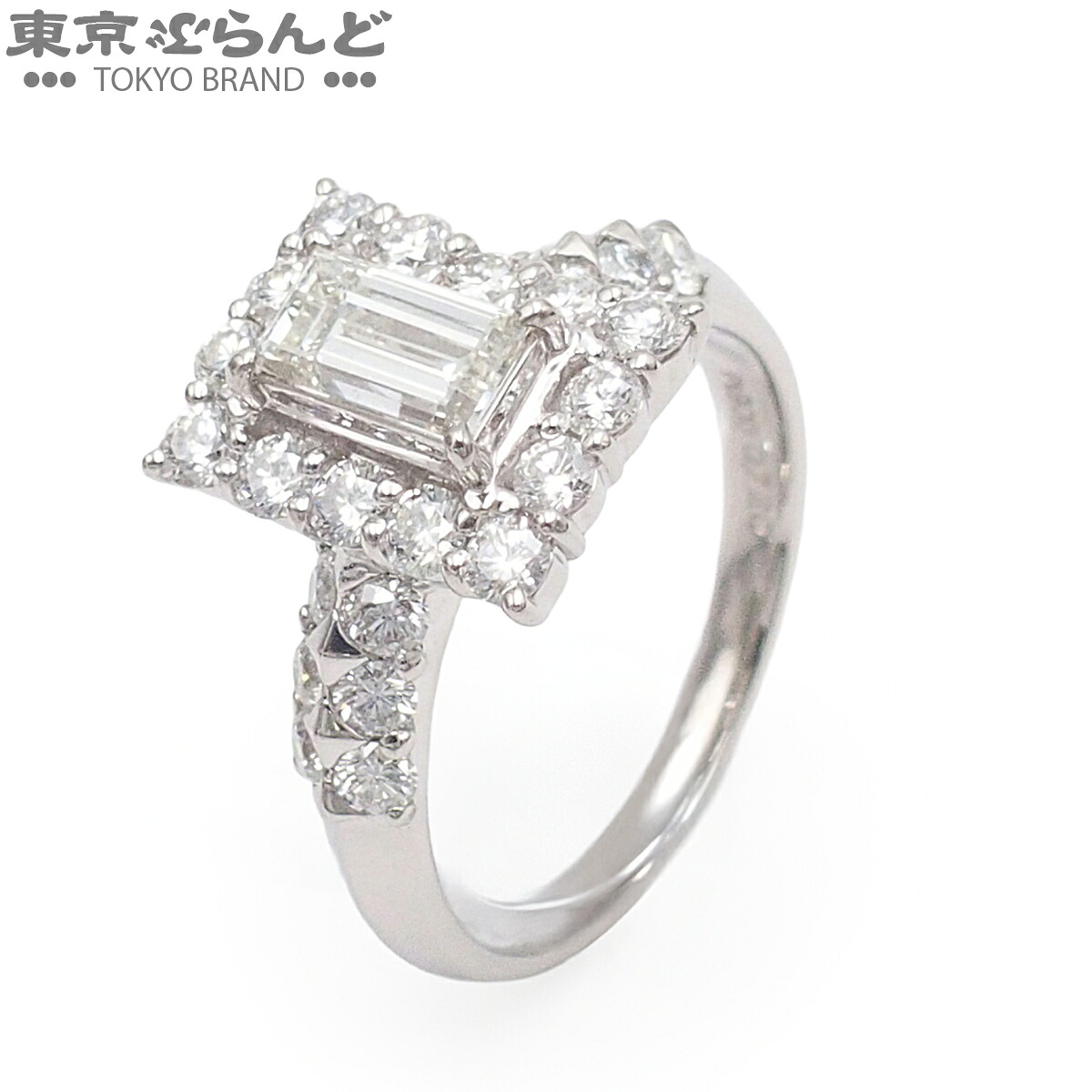 【5%クーポン♪4.4～4.11】【中古】【返品可】ダイヤモンド リング レディース Pt900 ダイヤモンド 総1.82ct 14号相当 プラチナ【ソーティング付】 [送料無料]【ポイント5倍●4.4～4.11】 101840361