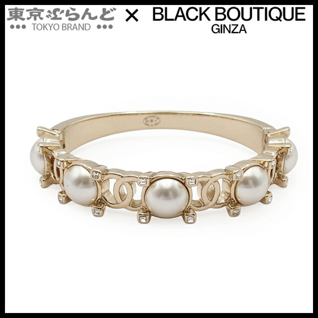 【5%クーポン♪4.14～4.27】【中古】【返品可】シャネル CHANEL バングル レディース メタル コスチュームパール ラインストーン ココマーク B21A ゴールド [送料無料]【ポイント5倍●4.14～4.27】 241100081762