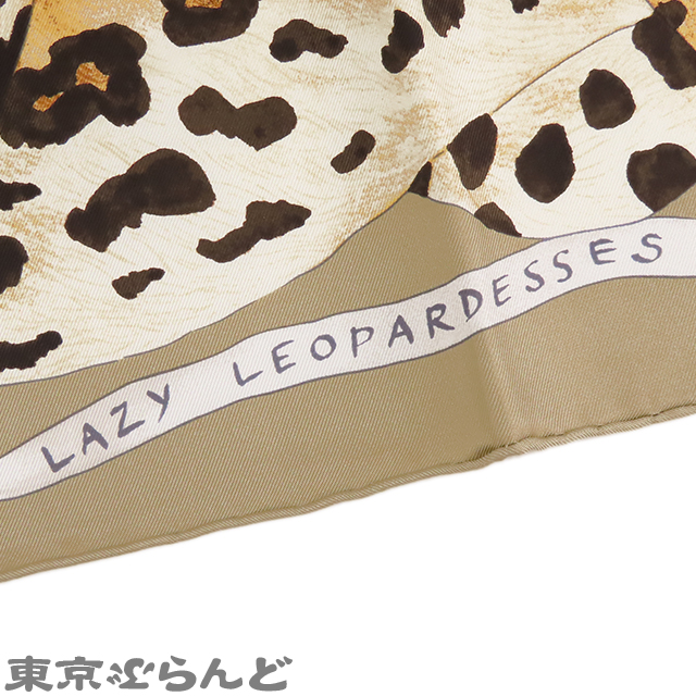 マフラー・スカーフ エルメス HERMES カレ 90 LAZY LEOPARDESSES