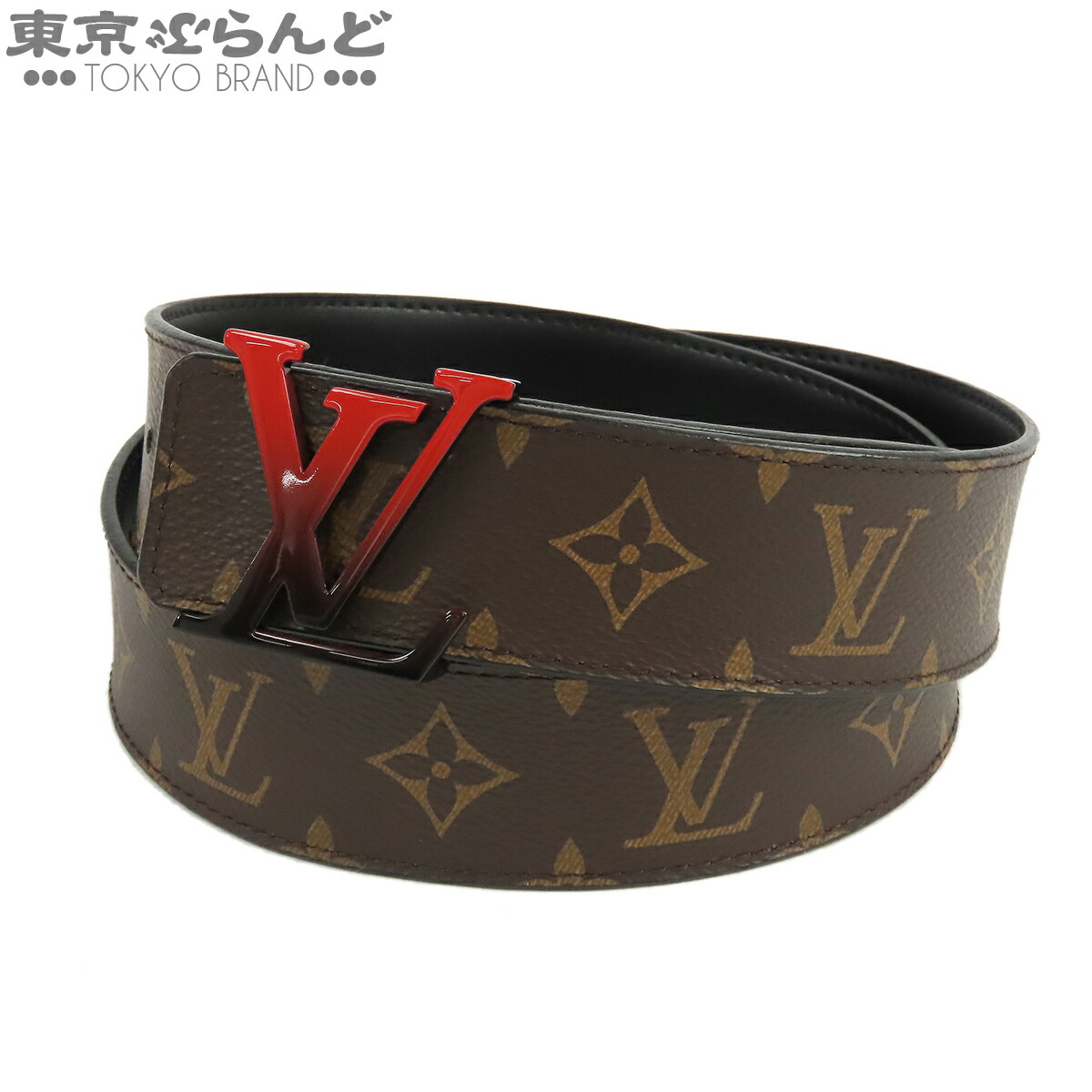 【5%クーポン♪4.14～4.27】【中古】【返品可】ルイヴィトン LOUIS VUITTON サンチュール LV サンセット メンズ モノグラムキャンバス レザー リバーシブル 95/38 ベルト ブラウンxブラック M0228 [送料無料]【ポイント5倍●4.14～4.27】 101860163