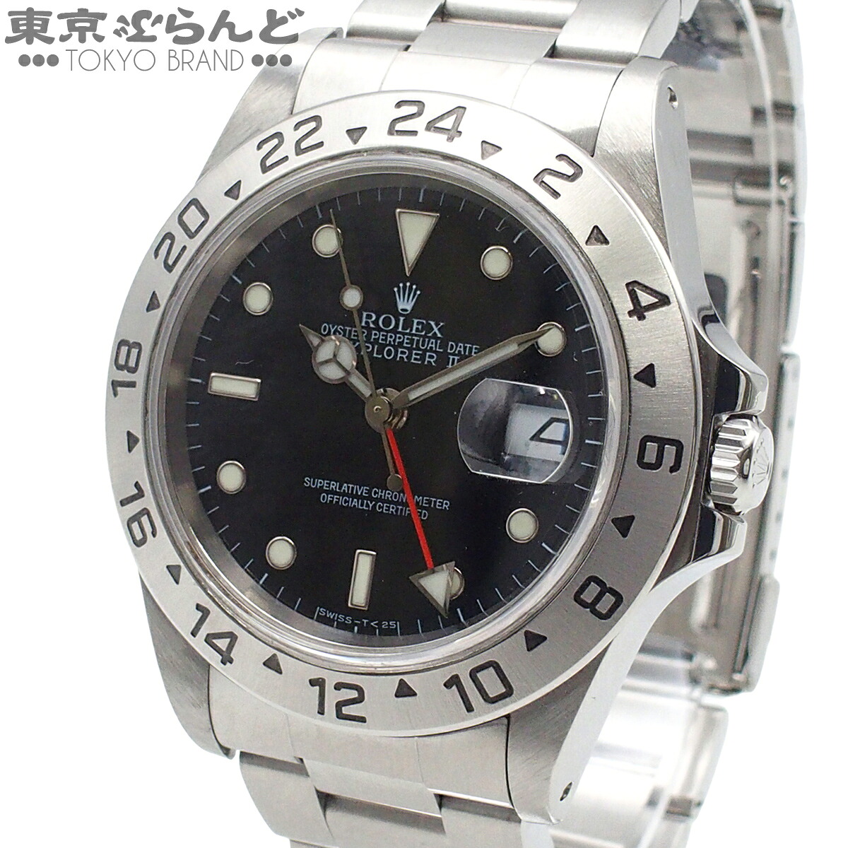【中古】【返品可】ロレックス ROLEX エクスプローラー2 メンズ 腕時計 自動巻 ステンレススチール オイスターブレス U番 ブラック 16570 OH・仕上済 [送料無料]【ポイント2倍●4.4～4.11】 101831664