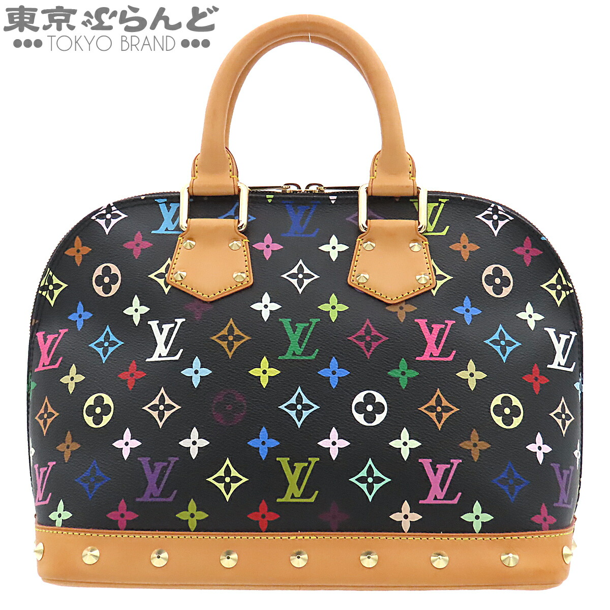 【中古】【返品可】ルイヴィトン LOUIS VUITTON マルチ色合い アルマ  レディース モノグラムマルチ色合い 黒いこと ゴールド金具 M92646 [貨物輸送無料] 101874464