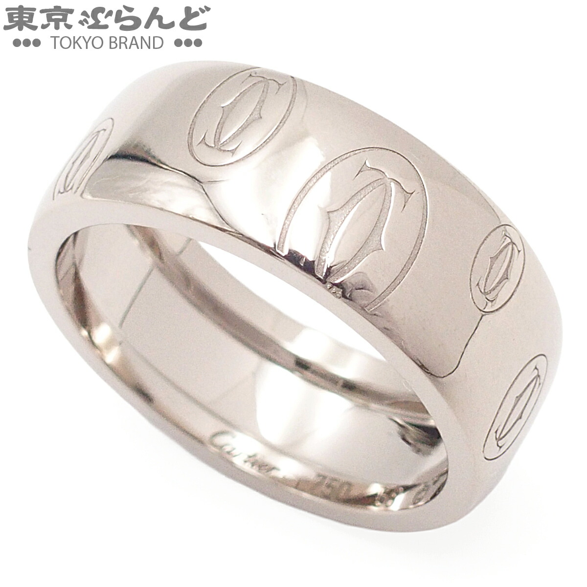 【中古】【返品可】カルティエ CARTIER 心うれしい誕生日 輪っか ユニ一発やる K18WG 17.5号好いかげんに #58 ラージモデル 白いことゴールド 仕上済 [貨物輸送無料]【尖んがり5倍●5.30～6.11 1:59】 103019066
