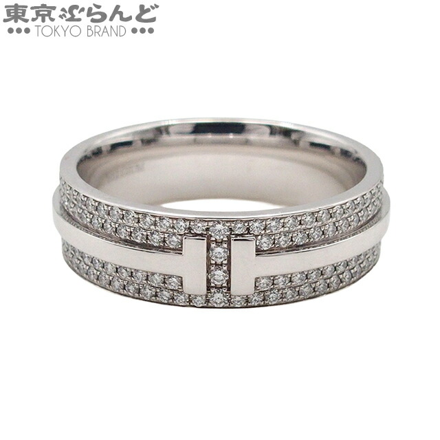 【5%クーポン♪4.4～4.11】【中古】【返品可】ティファニー TIFFANY&Co. Tワイド レディース K18WG ダイヤモンド 14号相当 リング・指輪 ホワイトゴールド 仕上済 [送料無料]【ポイント5倍●4.4～4.11】 101813167
