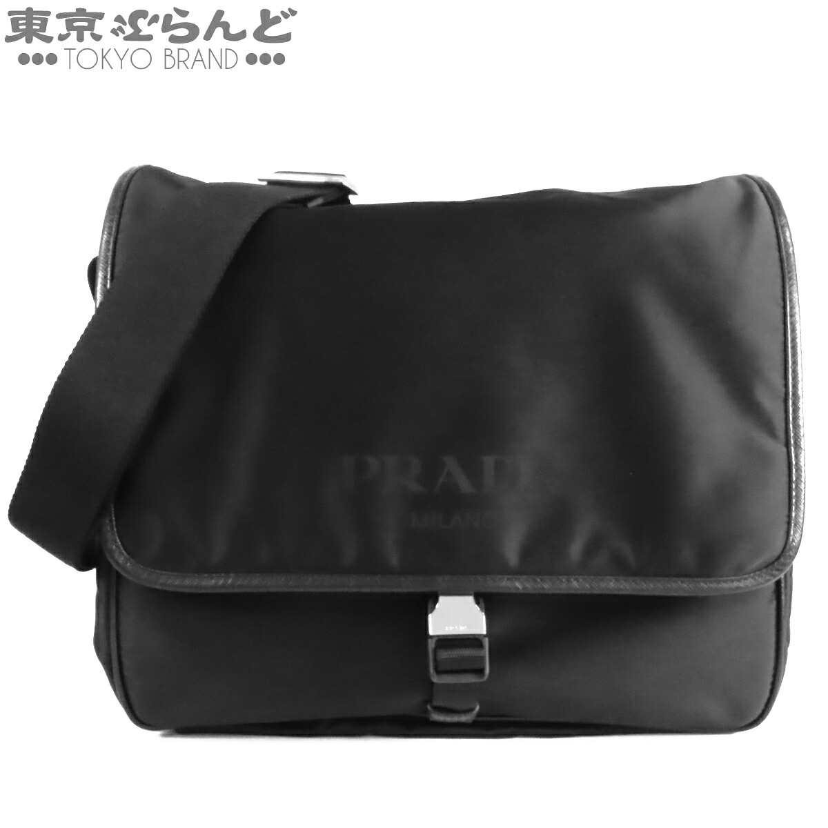 【中古】【返品可】プラダ PRADA ショルダーバッグ ユニ一発やる テスート サフィアーノ NERO 黒いこと 黒 2VD166 [貨物輸送無料] 101870668