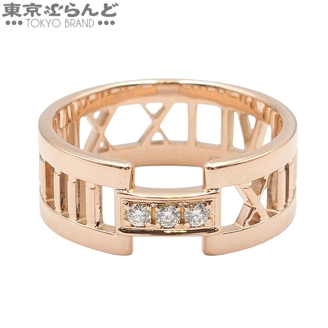 【5%クーポン♪4.14～4.27】【中古】【返品可】ティファニー TIFFANY&Co. オープンアトラスリング ユニセックス K18PG 21.5号相当 3PD ピンクゴールド 仕上済 [送料無料]【ポイント10倍●4.14～4.27】 101830169