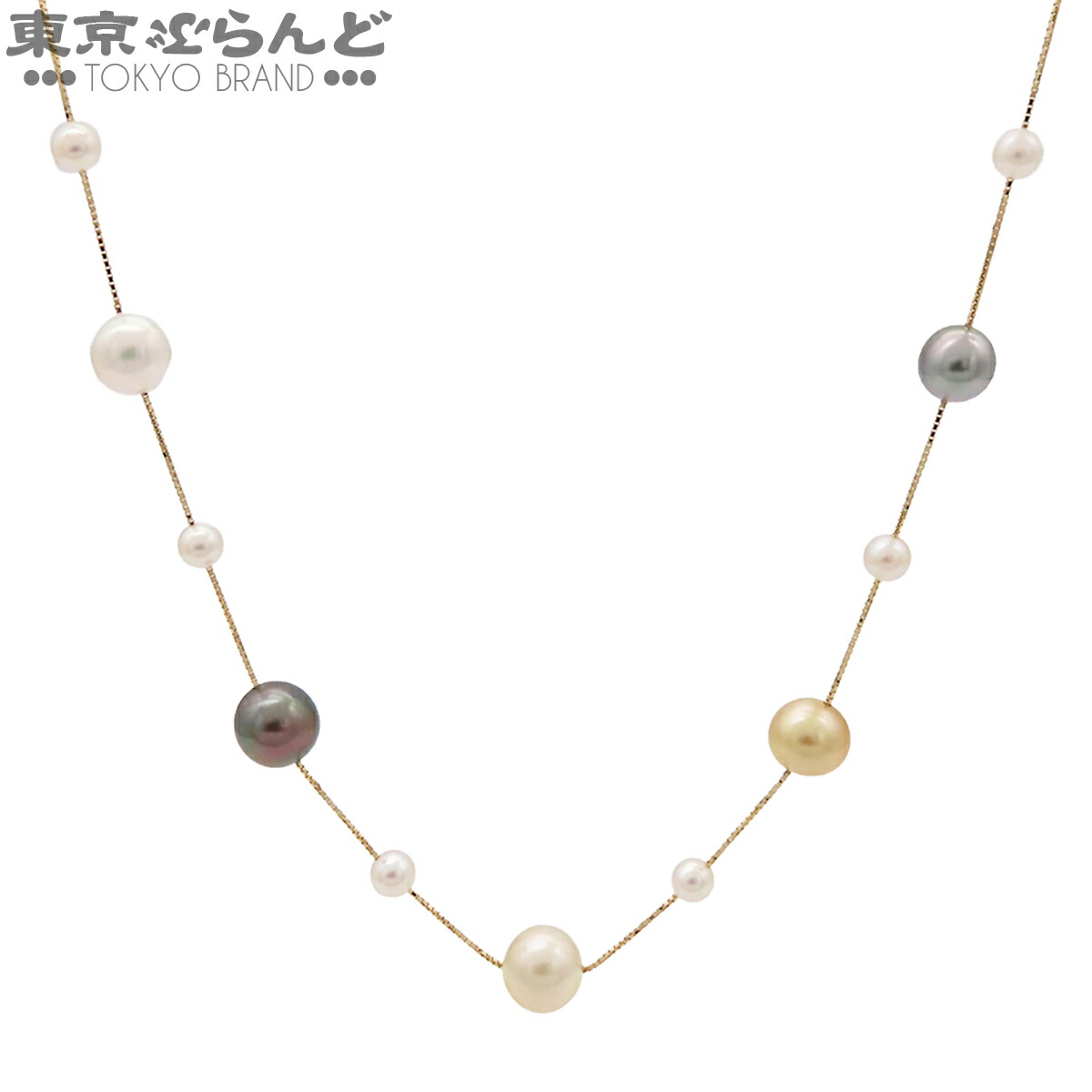 【中古】【返品可】タサキ TASAKI ステーション ネックレス レディース K18YG パール イエローゴールド 仕上済 [送料無料]【ポイント15倍●7.16～7.27】 101861869｜東京ぶらんど