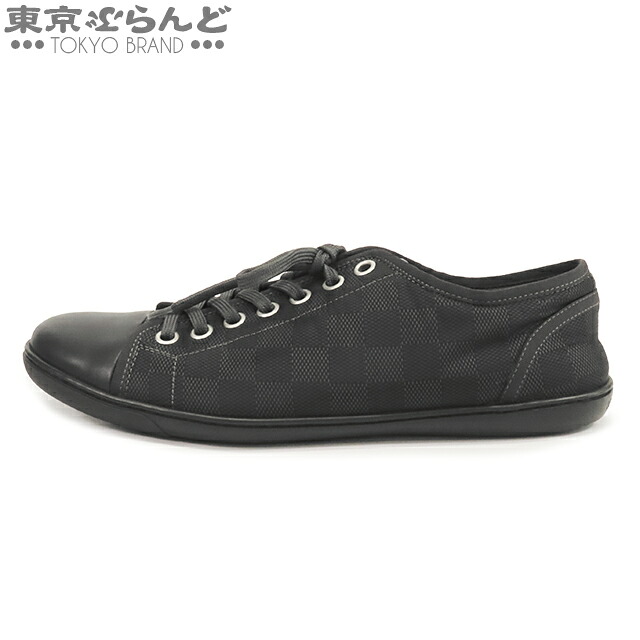 【5%クーポン♪4.6 20時～4.11】【中古】【返品可】【超オススメアイテム！ψ】ルイヴィトン ダミエグラフィット スニーカー ブラック ナイロン レザー ローカット 9 メンズ[送料無料]【ポイント5倍●4.6 20時～4.11】pdw 101810870