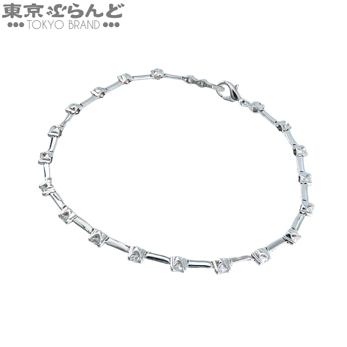 【5%クーポン♪4.6 20時～4.11】【中古】【返品可】ノーブランド no brand ブレスレット レディース K18WG ダイヤモンド デザイン 1.01ct ホワイトゴールド 腕周り約18cm【ソーティング付】 仕上済 [送料無料]【ポイント5倍●4.6 20時～4.11】 101834970