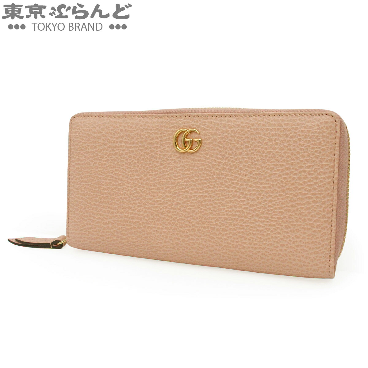 【5%クーポン券♪6.13～6.25】【中古】【返品可】グッチ GUCCI GG Petite マーモント レディース なめし革 ジップアラウンドウォレット サクラ色 456117CAO0G5909 [貨物輸送無料]【尖んがり5倍●6.13～6.25】 101853370