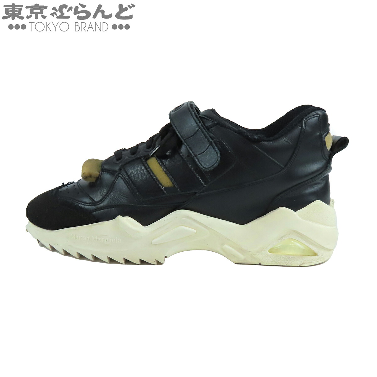 【中古】【返品可】【超オススメアイテム！Δ】メゾンマルジェラ MAISON MARGIELA 22 Retro Fit レトロフィット メンズ なめし革 ダッドスニーカー 不都合製作 43 シューズ 黒いこと [貨物輸送無料]pdw 101815772