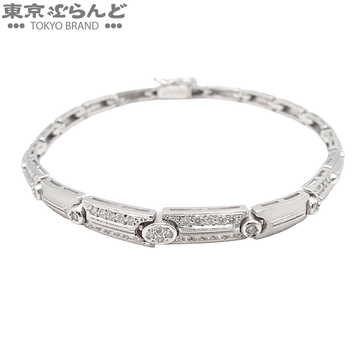【5%引き換え証♪5.30～6.11 1:59】【中古】【返品可】金剛石 腕輪 ユニ一発やる K18WG ラウンドブリリアントカット 0.45コンピュータ断層撮影法 白いことゴールド【聞き分け書き出し】[貨物輸送無料]【尖んがり5倍●5.30～6.11 1:59】 101845972