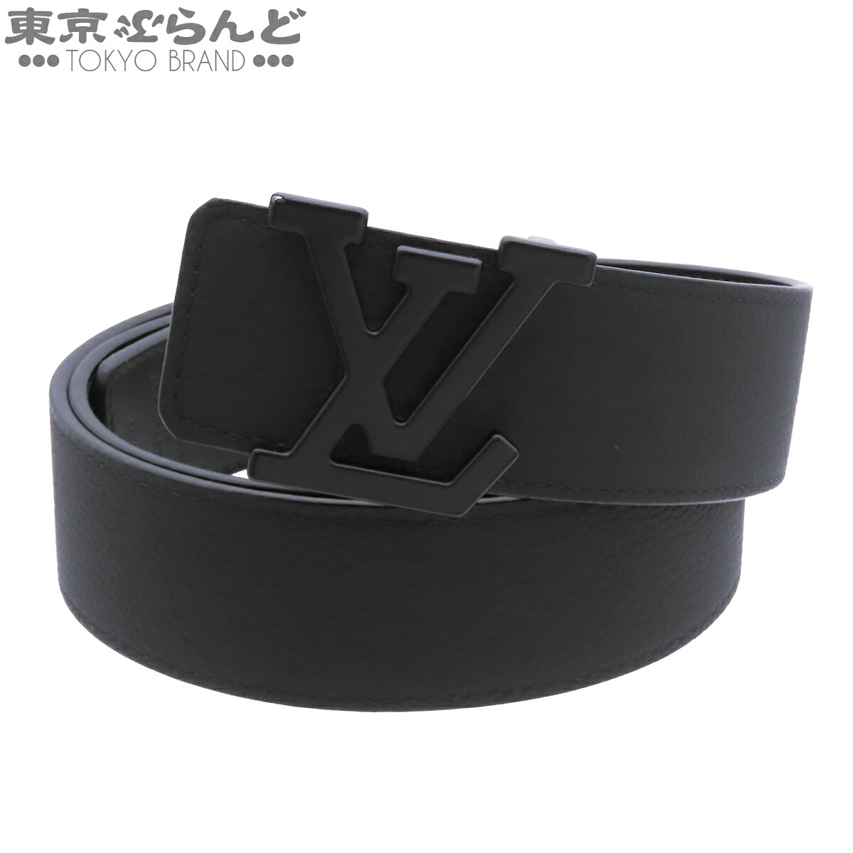 【中古】【返品可】ルイヴィトン LOUIS VUITTON ベルト LV アエログラム メンズ カーフ 35MM ブラック M0425 [送料無料]【ポイント15倍●7.16～7.27】 101871272｜東京ぶらんど