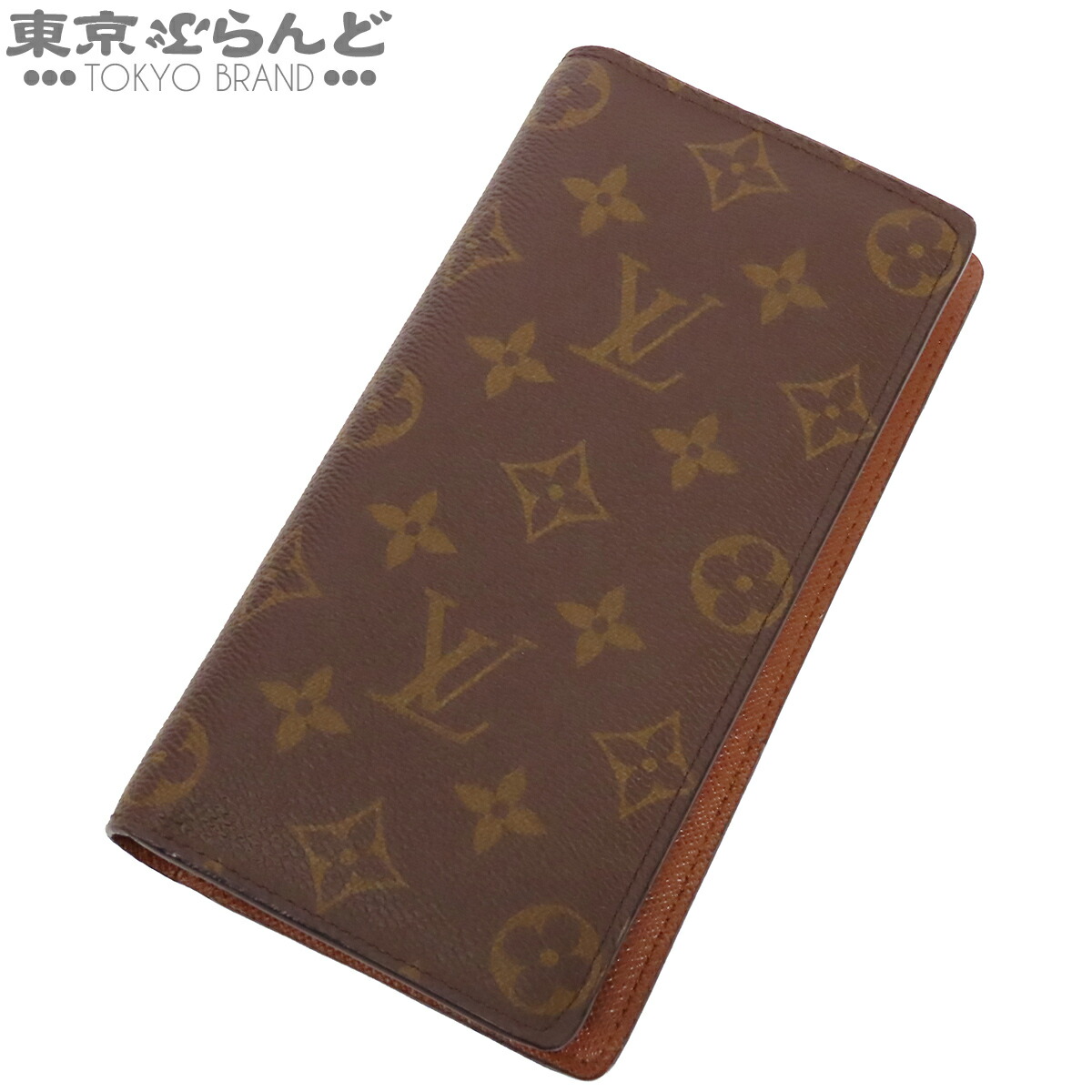 【5%引き換え証♪6.27～7.10】【中古】【返品可】ルイヴィトン LOUIS VUITTON ポルトフォイユ ブラザ ユニ一発やる モノグラム帆布 二つ折り紙入れ 長紙入れ 赤銅色 M66540 [貨物輸送無料]【尖んがり10倍●6.27～7.10】 101872973
