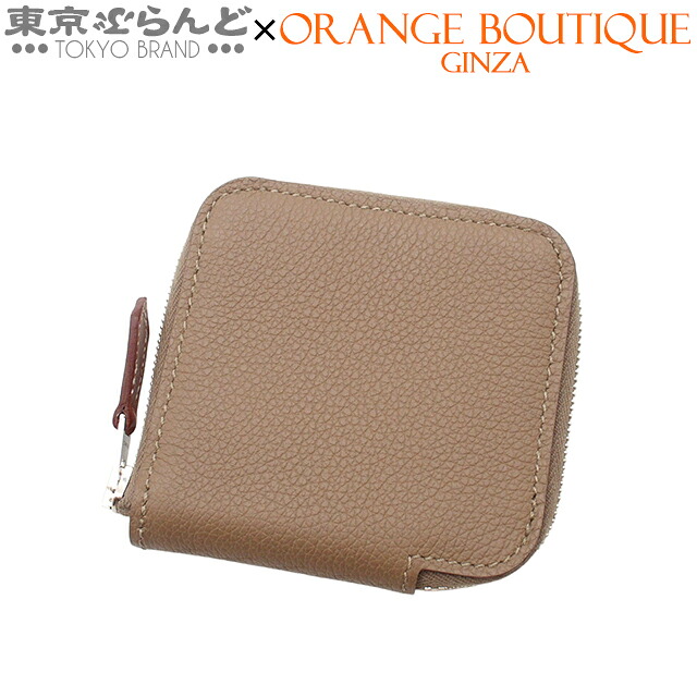 【5%クーポン♪4.6 20時～4.11】【中古】【返品可】【超オススメアイテム！ψ】エルメス HERMES アザップ シルクイン コンパクト レディース エプソン ミニ財布 コインケース K刻印 2025 エトゥープ 新品 [送料無料]【ポイント5倍●4.6 20時～4.11】pdw 101822775