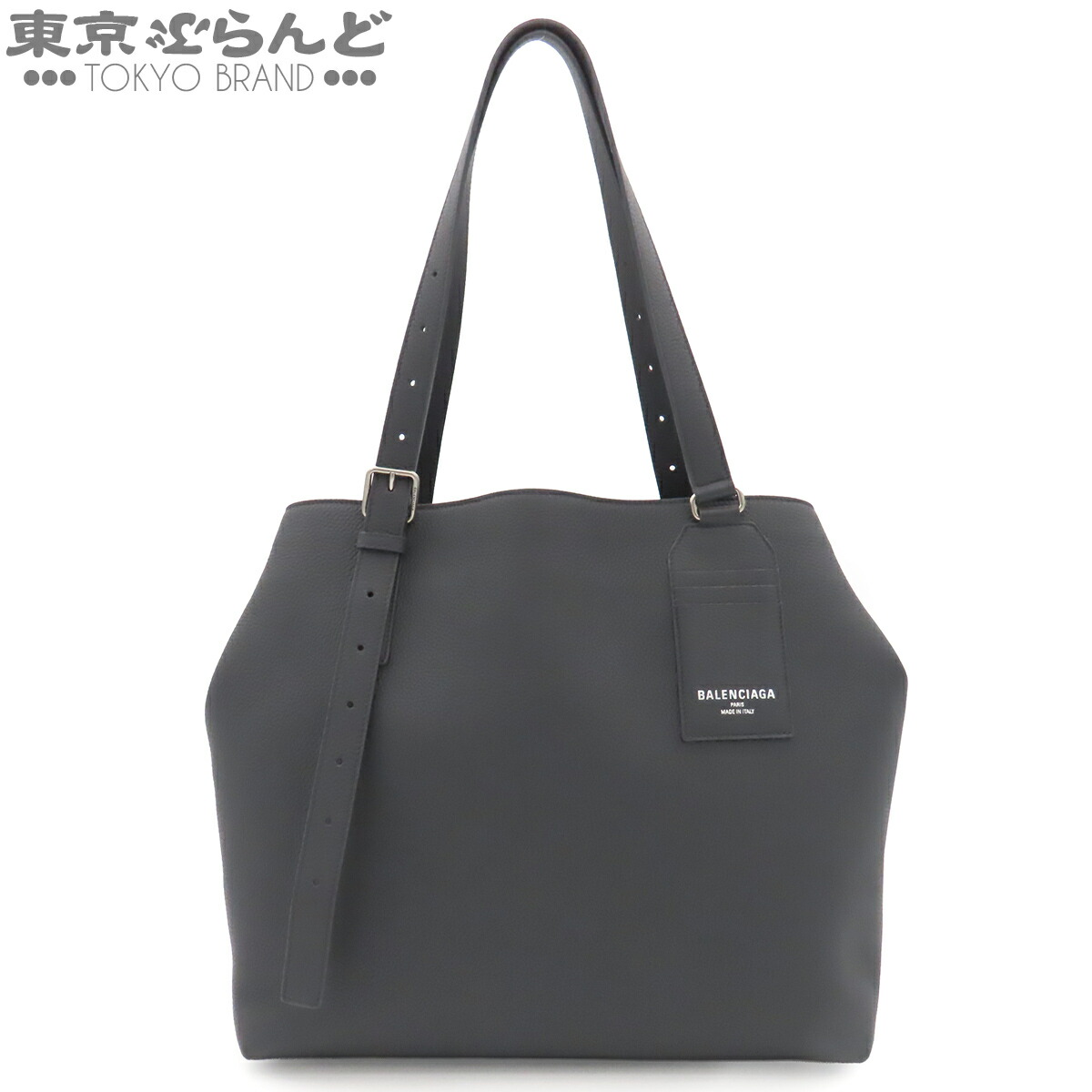 【5%引き換え証♪5.30～6.11 1:59】【中古】【返品可】バレンシアガ BALENCIAGA 引き合い トートバッグ ユニ一発やる なめし革 薄墨色 827171 [貨物輸送無料]【尖んがり5倍●5.30～6.11 1:59】 101863175