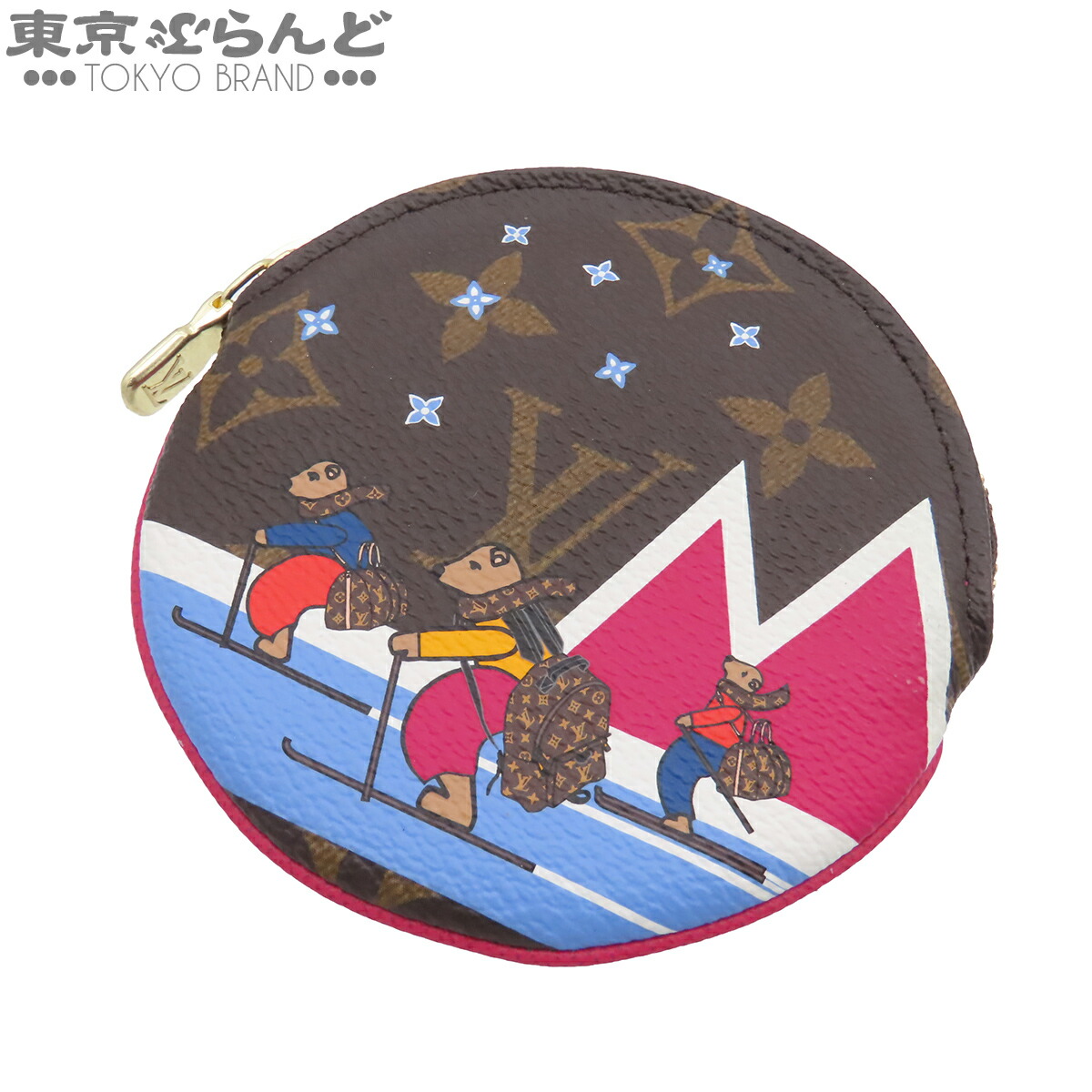 【5%引き換え証♪5.30～6.11 1:59】【中古】【返品可】ルイヴィトン LOUIS VUITTON オポルト モネ ロン レディース モノグラム帆布 クリスマス ベア 2018 公休日時節 コインケース 赤銅色 M63331 [貨物輸送無料]【尖んがり5倍●5.30～6.11 1:59】 101866376