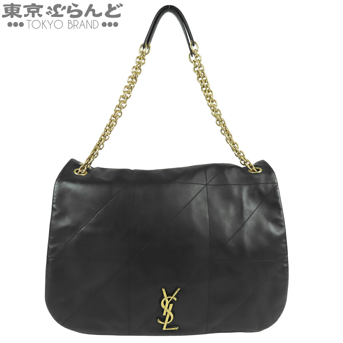 【中古】【返品可】イヴ・サンローラン YVES SAINT LAURENT ジェイミー 4.3 レディース 子ヒツジ素はだ Wチェーン店 ショルダーバッグ 黒いこと 黒 742431 AAB32 [貨物輸送無料] 015000377