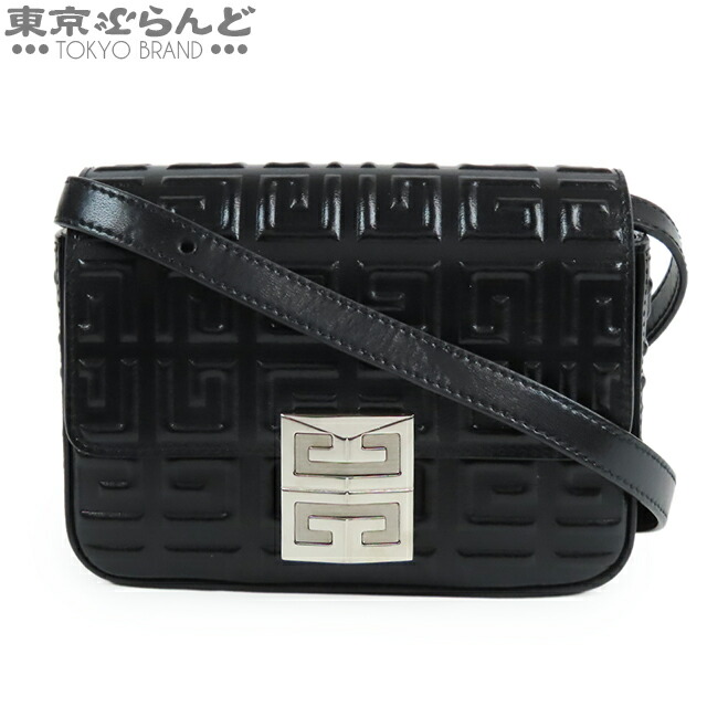 【5%クーポン♪4.4～4.11】【中古】【返品可】ジバンシー Givenchy 4G エンボス クロスボディ バッグ スモール レディース カーフ ショルダーバッグ ブラック [送料無料]【ポイント5倍●4.4～4.11】 101837677