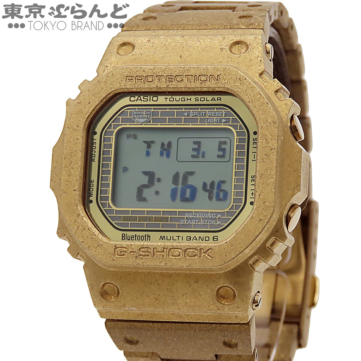【中古】【返品可】カシオ G-SHOCK メンズ 腕時計 ソーラー電波 bluetooth SS 40th Anniversary 40周年 リクリスタライズドモデル 箱・保証書 ゴールド GMW-B5000PG-9JR [送料無料]【ポイント10倍●7.16～7.27】 101856478｜東京ぶらんど