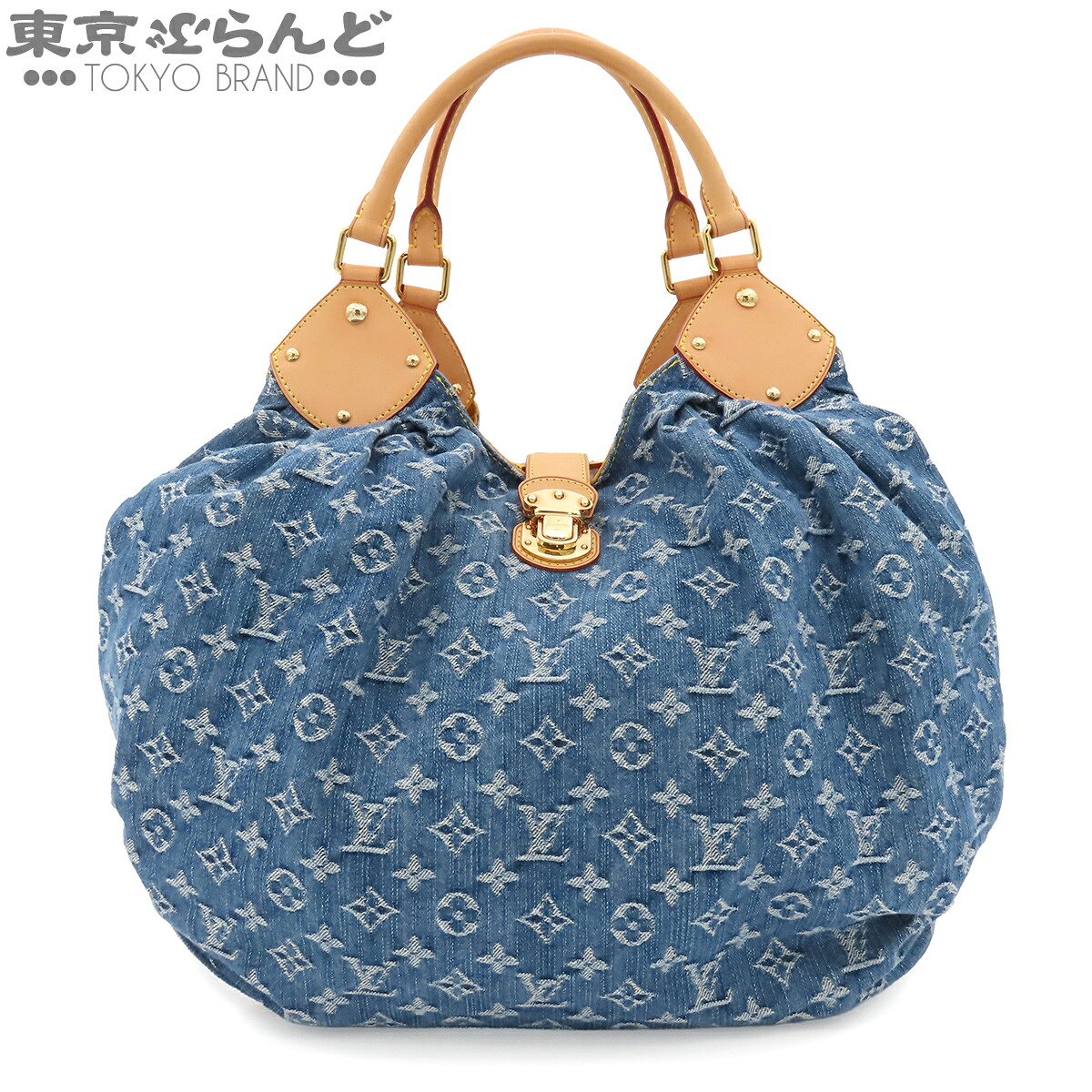 【中古】【返品可】ルイヴィトン LOUIS VUITTON XL トート レディース モノグラムデニム トートバッグ ハンドバッグ ブルー M95515 [送料無料]【ポイント10倍●7.17～7.27】 101876178｜東京ぶらんど