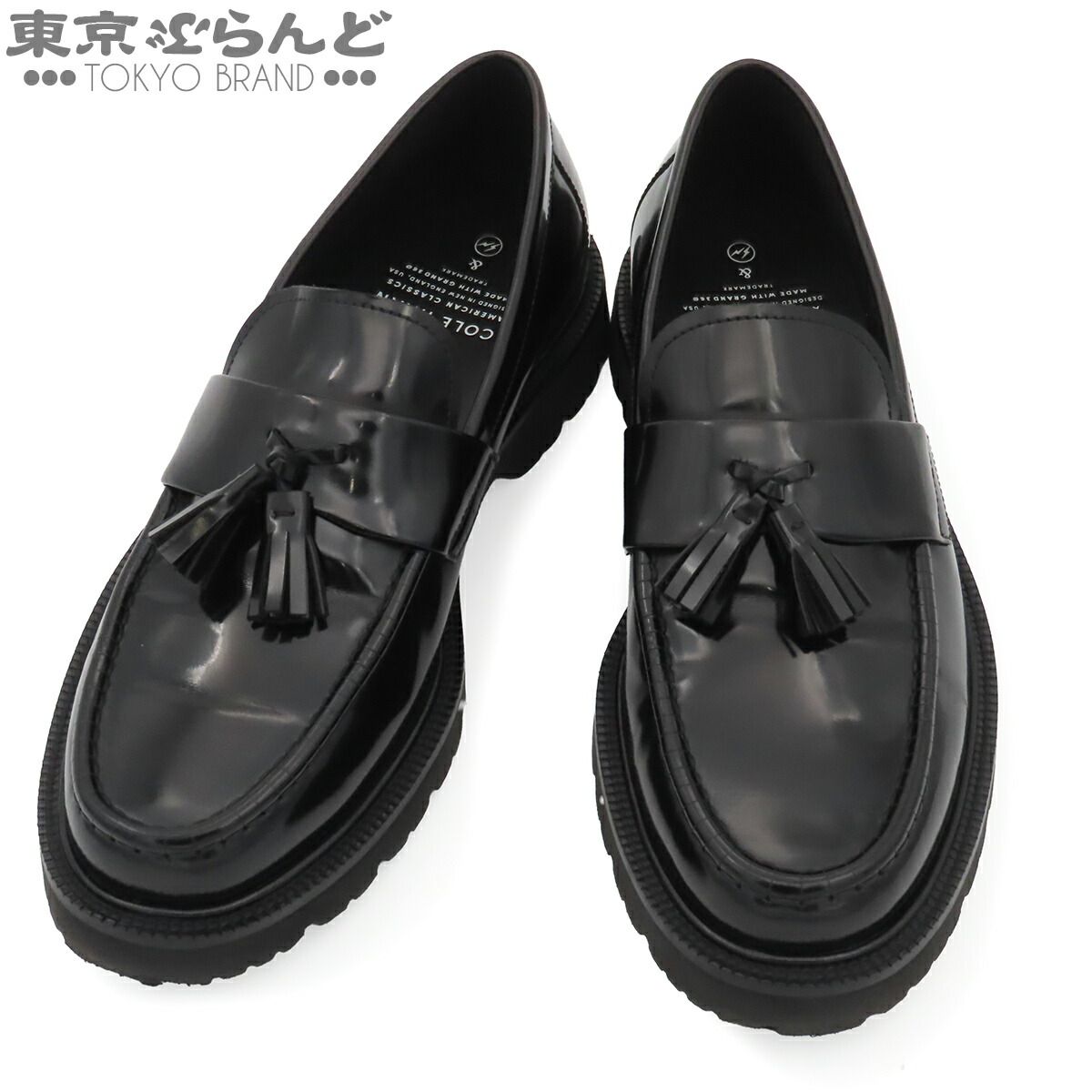 【5%クーポン♪4.14～4.27】【中古】【返品可】コールハーン アメリカンクラシックス タッセルローファー フラグメント コラボ メンズ レザー フレンズ＆ファミリー サンプル品 黒 C38639 25.5cm相当 展示未使用 [送料無料]【ポイント5倍●4.14～4.27】 101836179