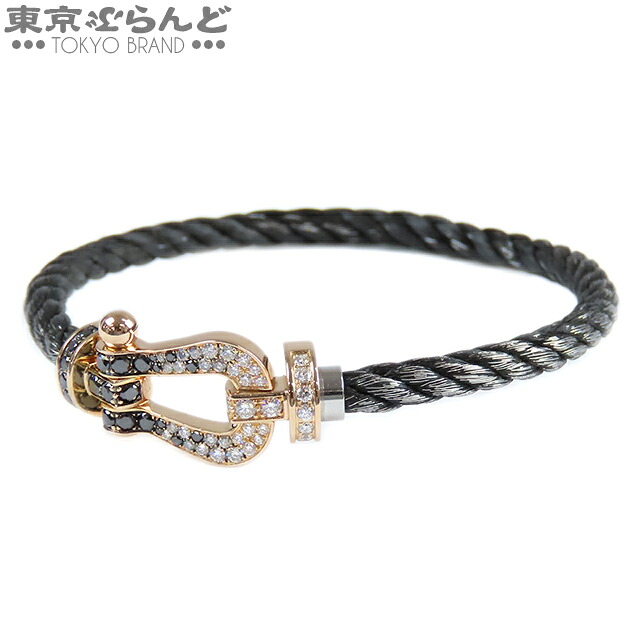 【5%クーポン♪4.14～4.27】【中古】【返品可】フレッド FRED フォース10 レディース ブレスレット K18PG SS ダイヤモンド ブラックダイヤモンド ピンクゴールドxブラック [送料無料]【ポイント10倍●4.14～4.27】 101814481