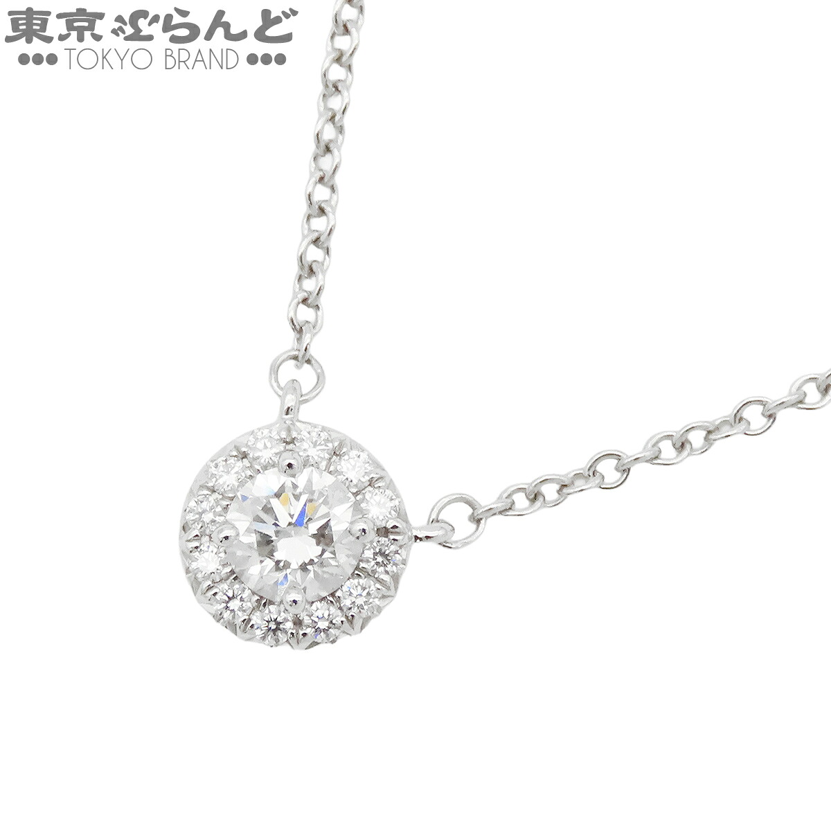 【中古】【返品可】ティファニー TIFFANY&Co. ソレスト ペンダント レディース Pt950 ダイヤモンド ネックレス プラチナ 仕上済 [送料無料]【ポイント3倍●4.4～4.11】 101843483