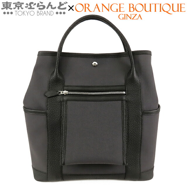 【5%クーポン♪4.6 20時～4.11】【中古】【返品可】【ψ】エルメス ガーデンパーティ ポケットヴェルティカル トートバッグ ユニセックス トワルミリタリー ネゴンダ B刻印 2023 アルドワーズxノワール [送料無料]【ポイント5倍●4.6 20時～4.11】pdw 101831485
