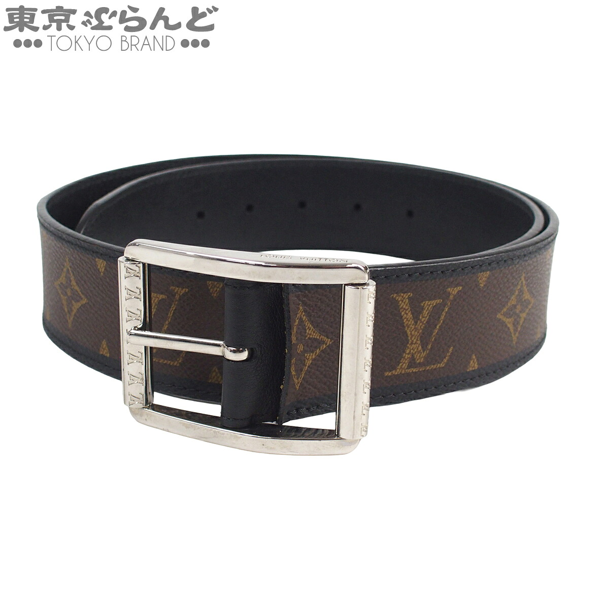 【中古】【返品可】ルイヴィトン LOUIS VUITTON 胴締め リヴェルソ メンズ モノグラム帆布 なめし革 リヴァーシブル 85/34 赤銅色 黒いこと M9007V [貨物輸送無料] 101873786
