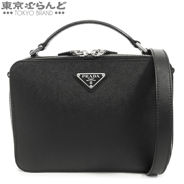 【中古】【返品可】【超オススメアイテム！ξ】プラダ PRADA トップハンドル メンズ サフィアーノ 2WAY ハンドバッグ ブラック 黒 [送料無料]【ポイント3倍●4.14～4.27】pdw 101818087