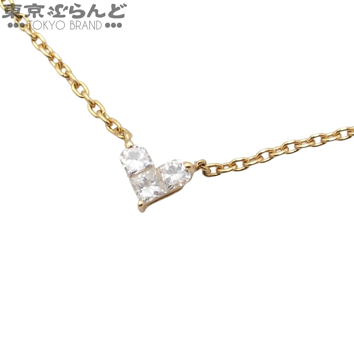 【5%クーポン♪4.14～4.27】【中古】【返品可】スタージュエリー STAR JEWELRY ミステリアスハート レディース K18YG ダイヤモンド 0.10ct ネックレス イエローゴールド 仕上済 [送料無料]【ポイント5倍●4.14～4.27】 101849687