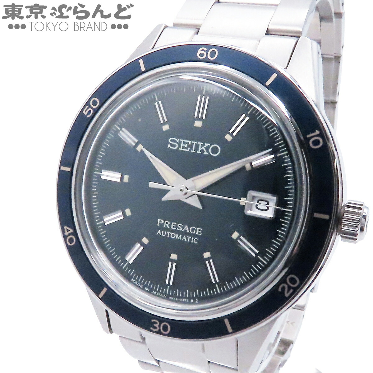 【中古】【返品可】セイコー SEIKO プレザージュ メンズ ウオッチ 自動小銃巻 ステンレス鋼スチール写真 Style60\u0027s 米国海軍 SARY223 4R35-05A0 [貨物輸送無料] 101868088