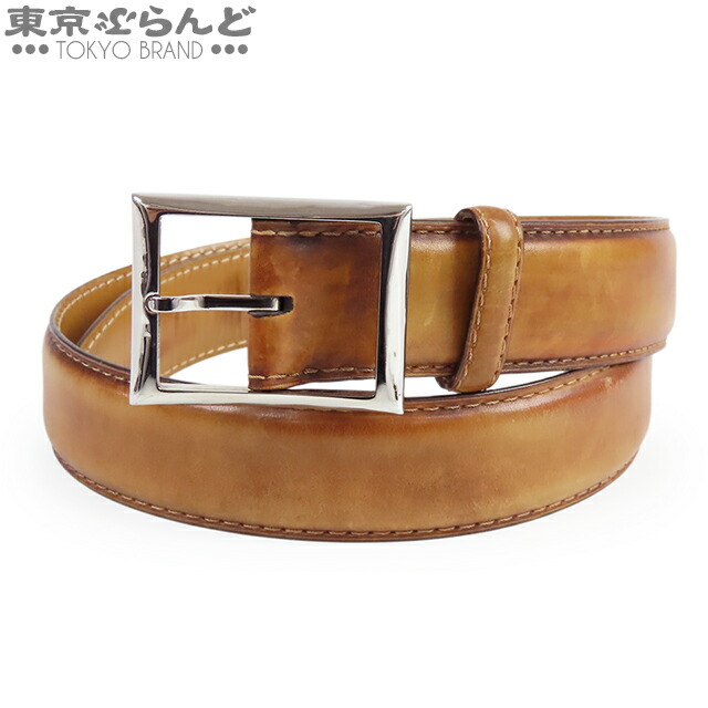 ベルルッティ　茶　ベルト BERLUTI Berluti ベルルッティ ブラウン系 茶 レザー ベルト