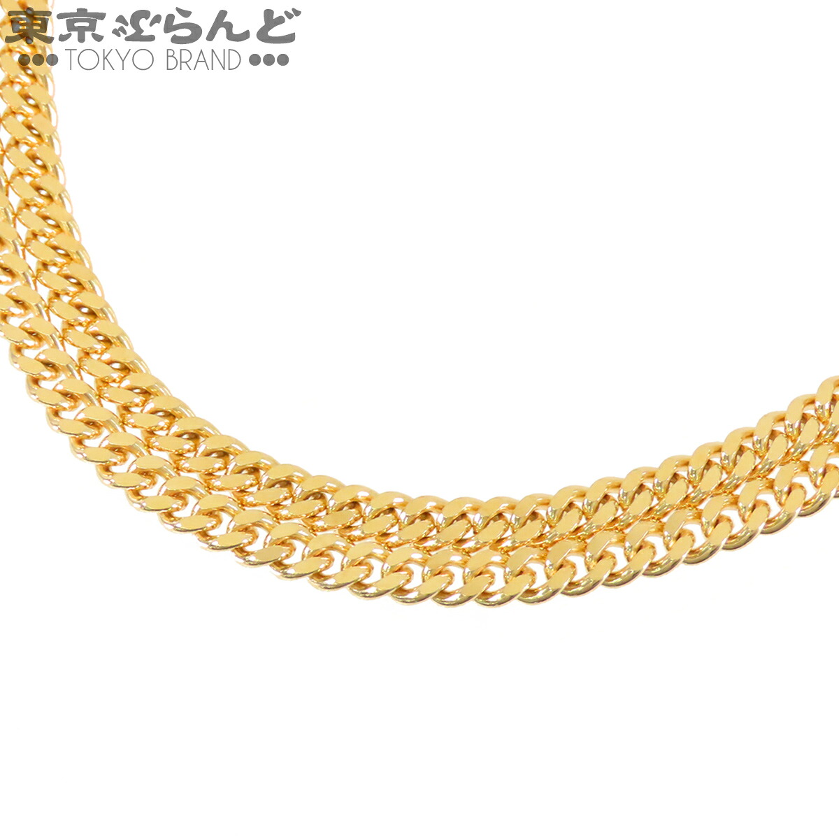 【中古】【返品可】喜平 キヘイ チェーン ネックレス K18YG 2面 シングル 50cm 幅3.9mm 30.1g 造幣局検定刻印 イエローゴールド [送料無料] 101848590