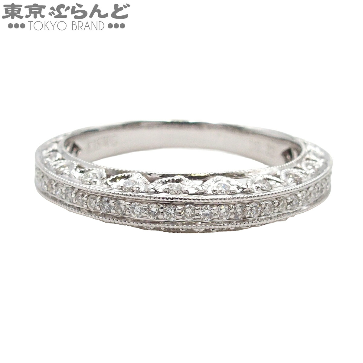 【5%クーポン♪4.6 20時～4.11】【中古】【返品可】デザインリング ユニセックス K18WG ダイヤモンド 16号相当 D 0.32 ホワイトゴールド【鑑別書付】指輪 仕上済 [送料無料]【ポイント5倍●4.6 20時～4.11】 101833391