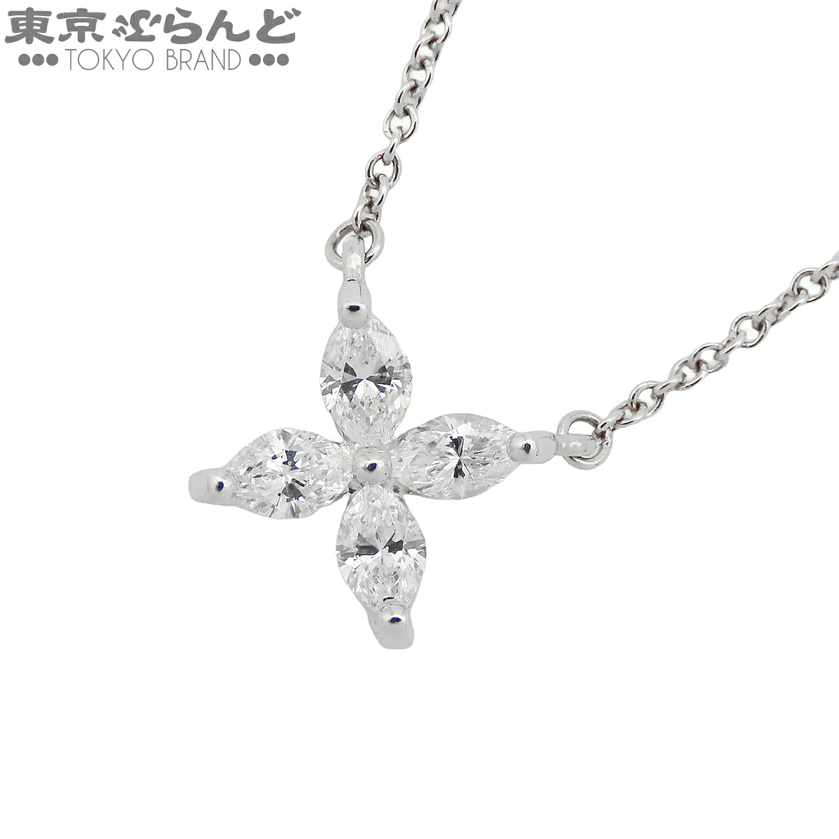 【中古】【返品可】ティファニー TIFFANY&Co. ビクトリア ペンダント レディース Pt950 ダイヤモンド スモール 4PD ネックレス プラチナ 仕上済 [送料無料]【ポイント10倍●7.16～7.27】 101843291｜東京ぶらんど