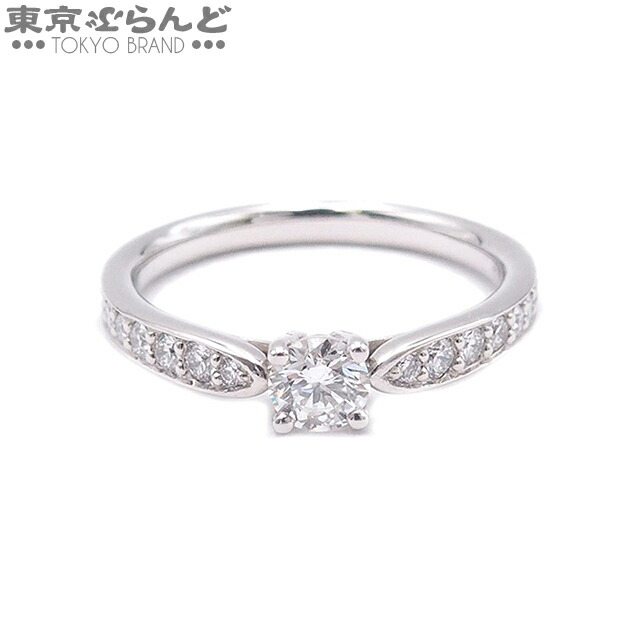 【5%クーポン♪4.4～4.11】【中古】【返品可】ティファニー TIFFANY&Co. ハーモニー ハーフエタニティ リング プラチナ Pt950 ダイヤモンド 8号相当 0.23ct H VS2 3EX 指輪 レディース[送料無料]【ポイント5倍●4.4～4.11】 101793592