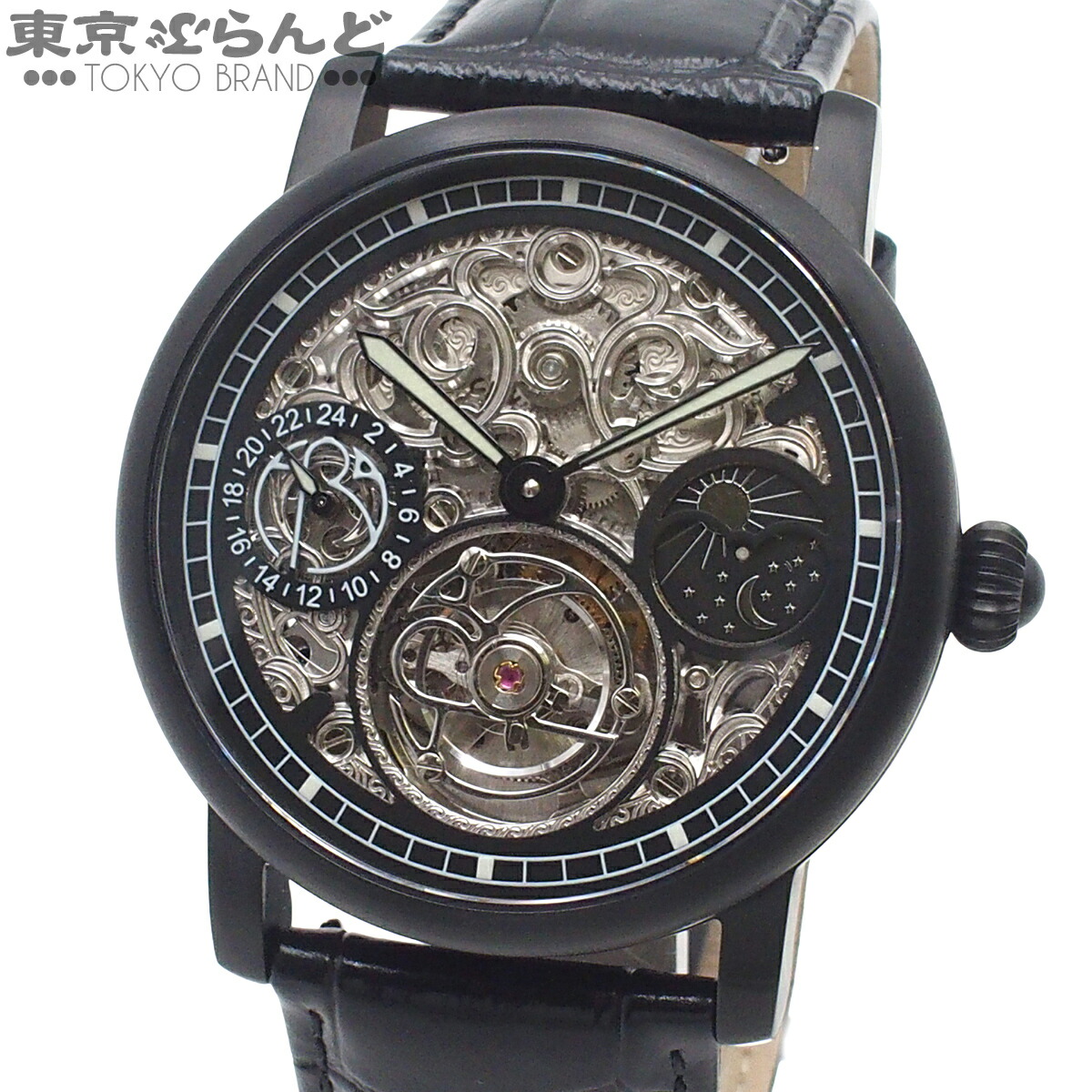 【中古】【返品可】プロメテウス Prometheus ERA Prometheus Automatic トゥールビヨン メンズ 腕時計 自動巻 SS アリゲーターレザー 箱・保証書付き スケルトン cal.ERA-004 [送料無料]【ポイント10倍●7.16～7.27】 101857792｜東京ぶらんど