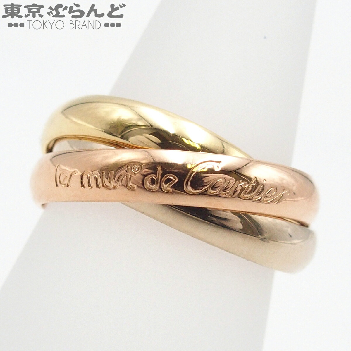 【中古】【返品可】カルティエ CARTIER トリニティ MM レディース K18YG K18WG K18PG 11.5号相当 52 リング・指輪 スリーカラーゴールド 仕上済 [送料無料] 101852993