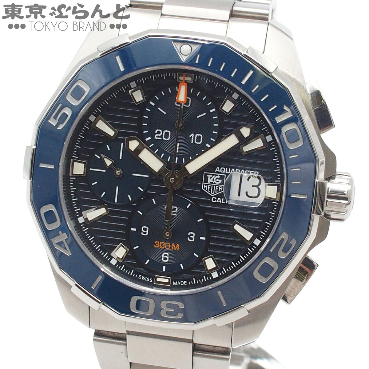 【5%クーポン券♪5.30～6.11 1:59】【中古】【返品可】タグホイヤー TAG HEUER アクアレーサー クロノグラフ キャリバー16 メンズ ウオッチ 自動小銃巻 SS 青碧 CAY211B.BA0927 [貨物輸送無料]【尖んがり2倍●5.30～6.11 1:59】 101868093