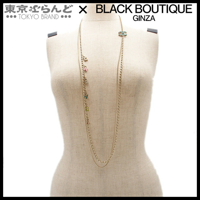 楽天市場】CHANEL シャネル CHANEL Logo Rhinestone Necklace