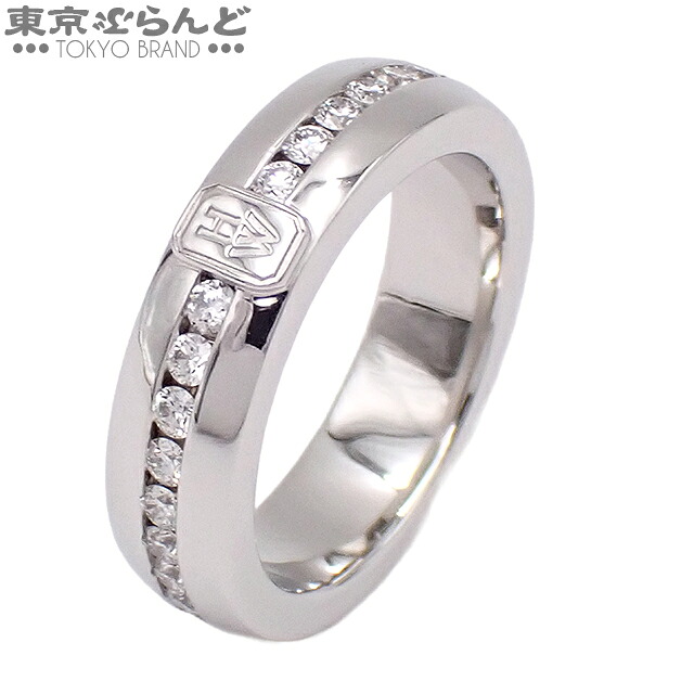 【5%クーポン♪4.4～4.11】【中古】【返品可】ハリーウィンストン HWロゴリング WBDWRDLGHWL-040 ホワイトゴールド K18WG ダイヤモンド 指輪 レディース 7号相当 仕上済 [送料無料]【ポイント5倍●4.4～4.11】 101804194