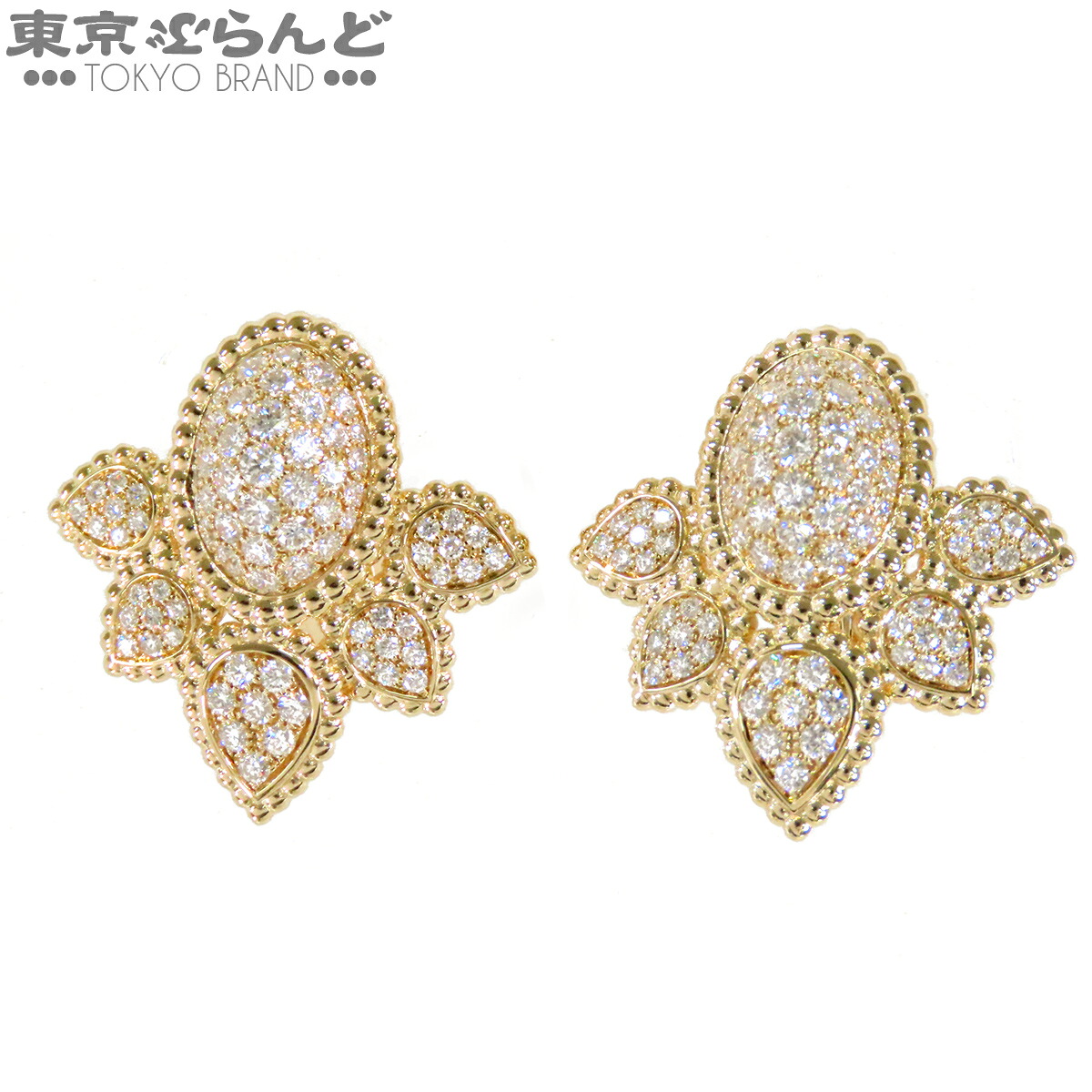 【中古】【返品可】ブシュロン Boucheron セルパンボエム ヴィンテージ イヤリング レディース K18YG ダイヤモンド ピアス イエローゴールド JCO01679 仕上済 [送料無料] 101853095