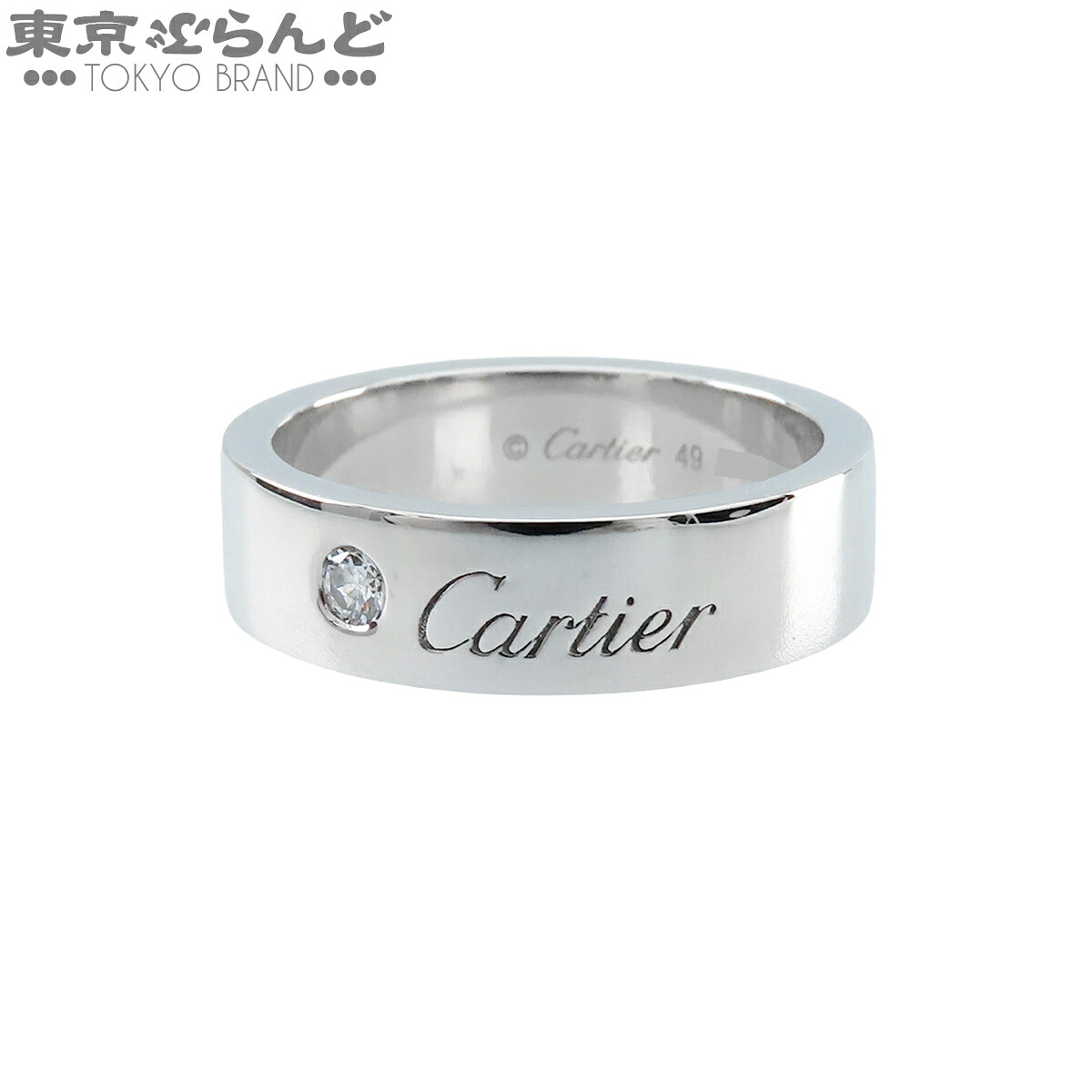 【中古】【返品可】カルティエ Cドゥカルティエリング レディース Pt950 ダイヤモンド ウェディング エングレーブド 指輪 #49 8.5号相当 B4210249 B4210200 仕上済 [送料無料]【ポイント10倍●7.30～8.11】 101846196｜東京ぶらんど