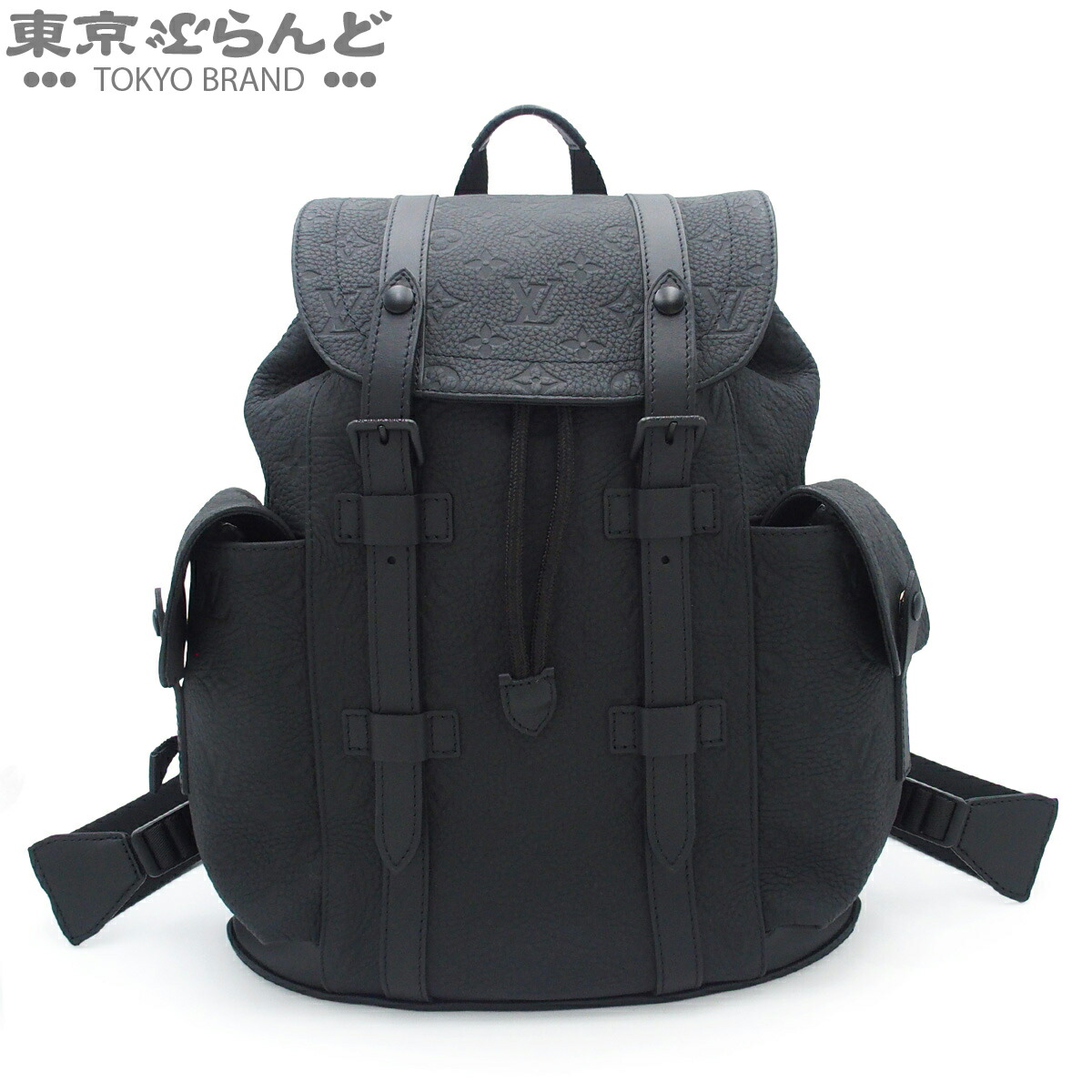 【5%引き換え証♪5.30～6.11 1:59】【中古】【返品可】ルイヴィトン LOUIS VUITTON クリストファー PM メンズ モノグラム・トリヨン うしろ側容器に並べる 背嚢・デイパック 黒いこと M20899 [貨物輸送無料]【尖んがり3倍●5.30～6.11 1:59】 101853196