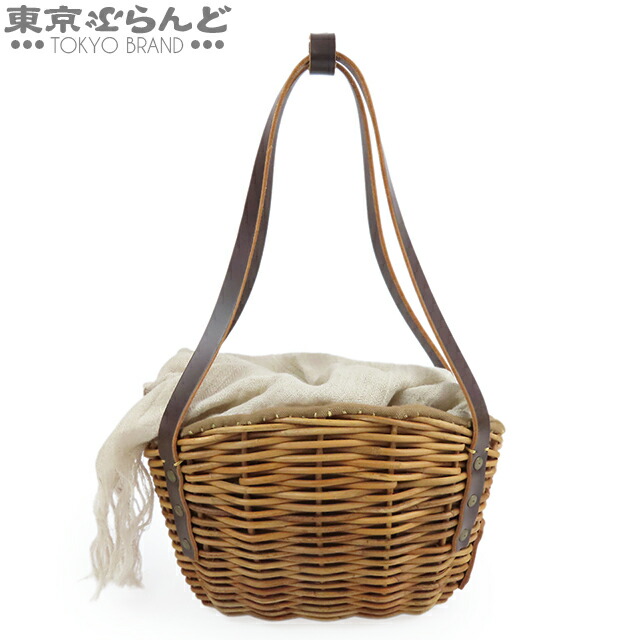 ebagos エバゴス トートカゴバッグ リネン ファー ebagos ファーチュール WHITEエバゴス | マドリガル公式サイト