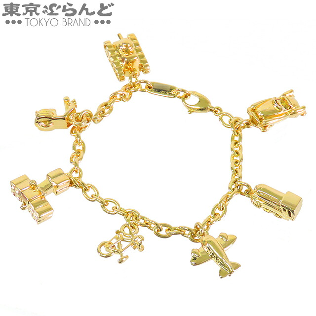 【5%クーポン♪4.14～4.27】【中古】【返品可】【超オススメアイテム！ψ】カルティエ CARTIER チャーム ブレスレット 7モチーフ レディース K18YG イエローゴールド 仕上済 [送料無料]【ポイント5倍●4.14～4.27】pdw 101823997